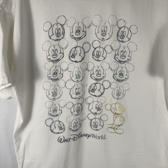 Vintage Mickey Mouse White XL T-shirt Walt Disney World Size Extra Large, Y2K - Picture 2 of 7